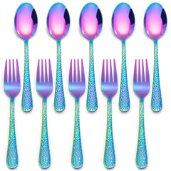 E-far toddler utensils rainbow set overview for easy self-feeding