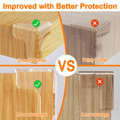 E-PRONSE corner protector shows smooth top corner for gentle baby-safe contact