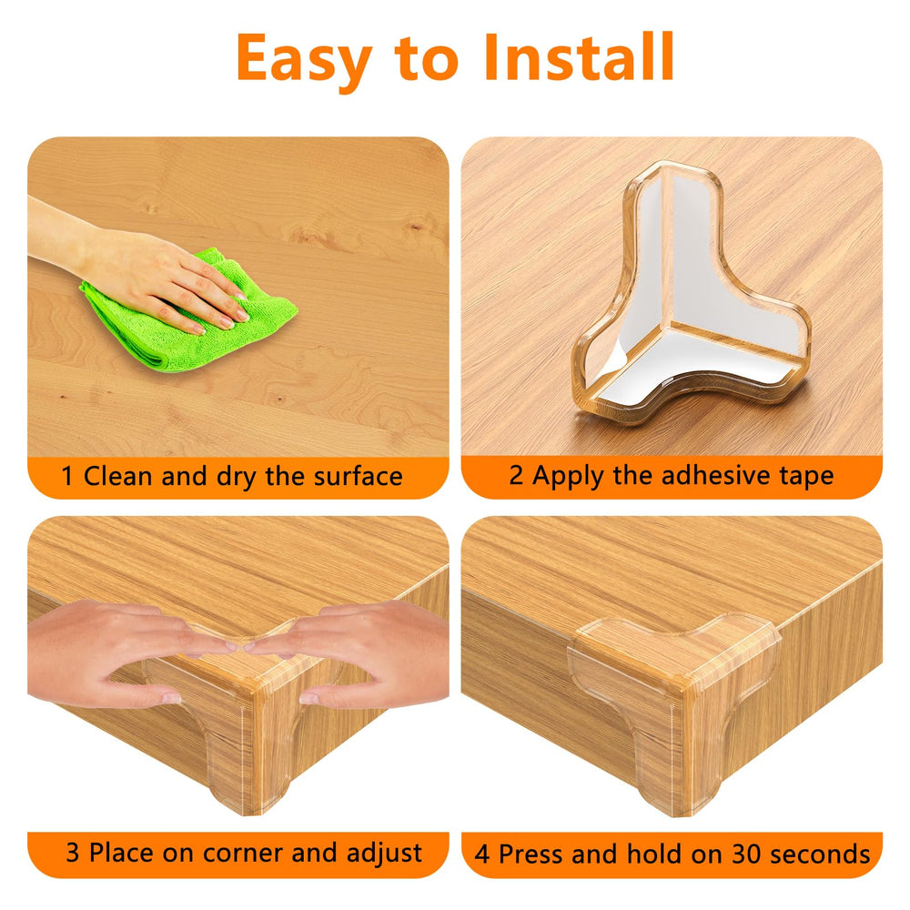 E-PRONSE surface compatibility image demonstrates wood, glass, and plastic use cases