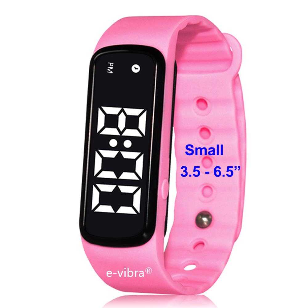 e-vibra 8 Alarm Watch pink wristband vibrating reminders for daily routines