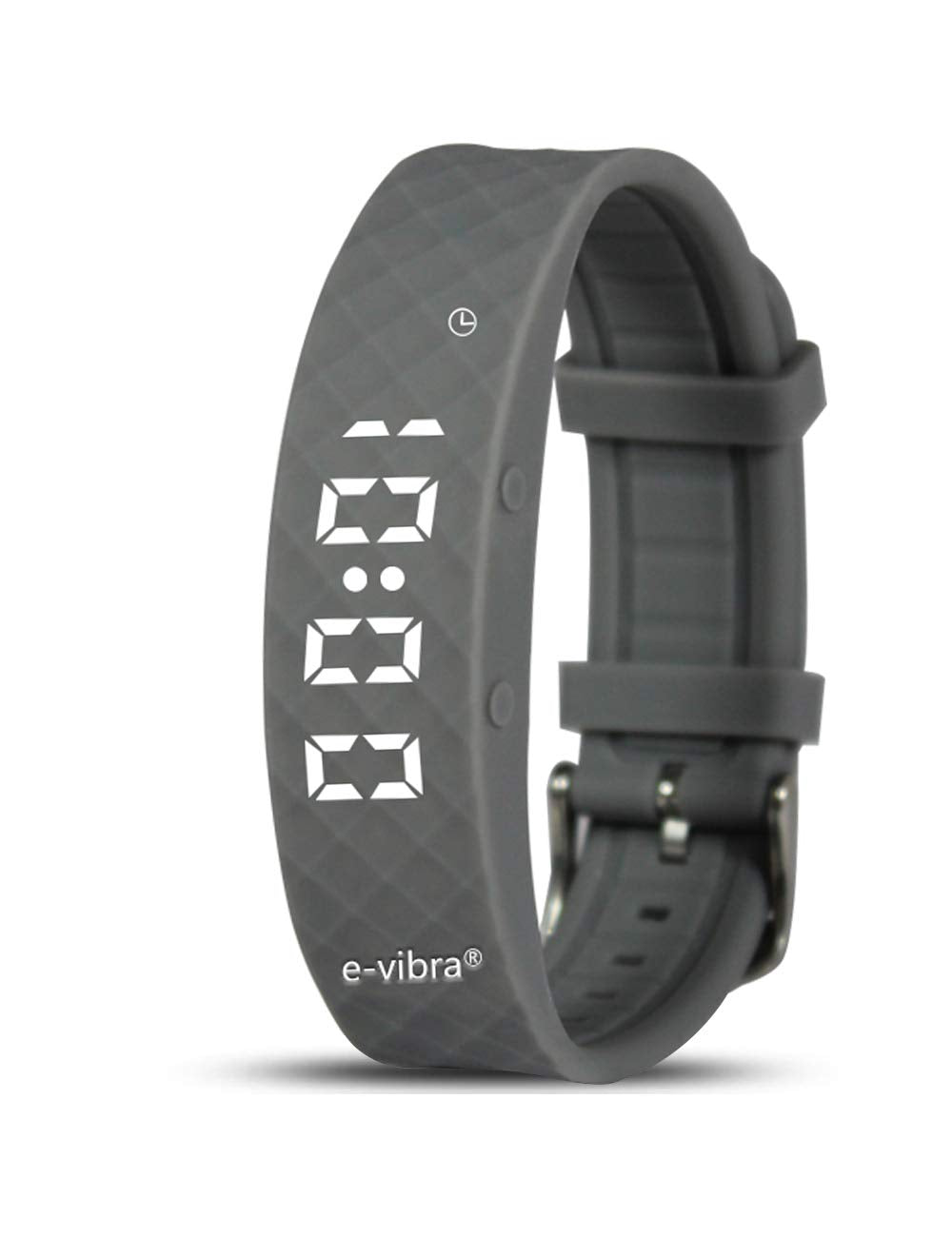 e-vibra potty training watch front view in gray for discreet reminders