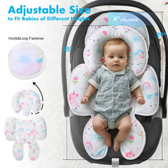 E1F1NN DOT adjustable Velcro strap enables growth with baby for secure head and body support.