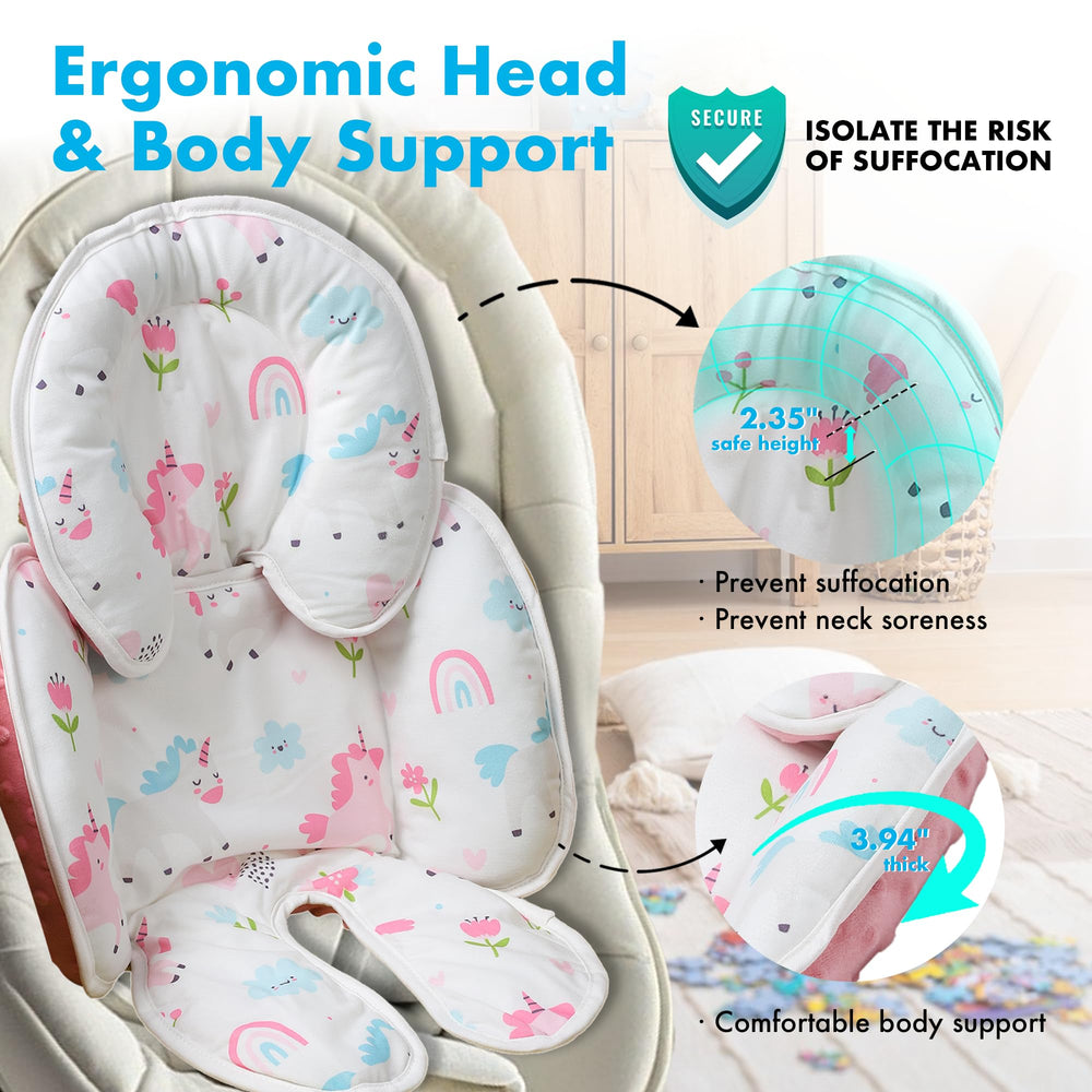 E1F1NN DOT double-sided mink-fabric insert offers soothing comfort and a playful stroller pattern.