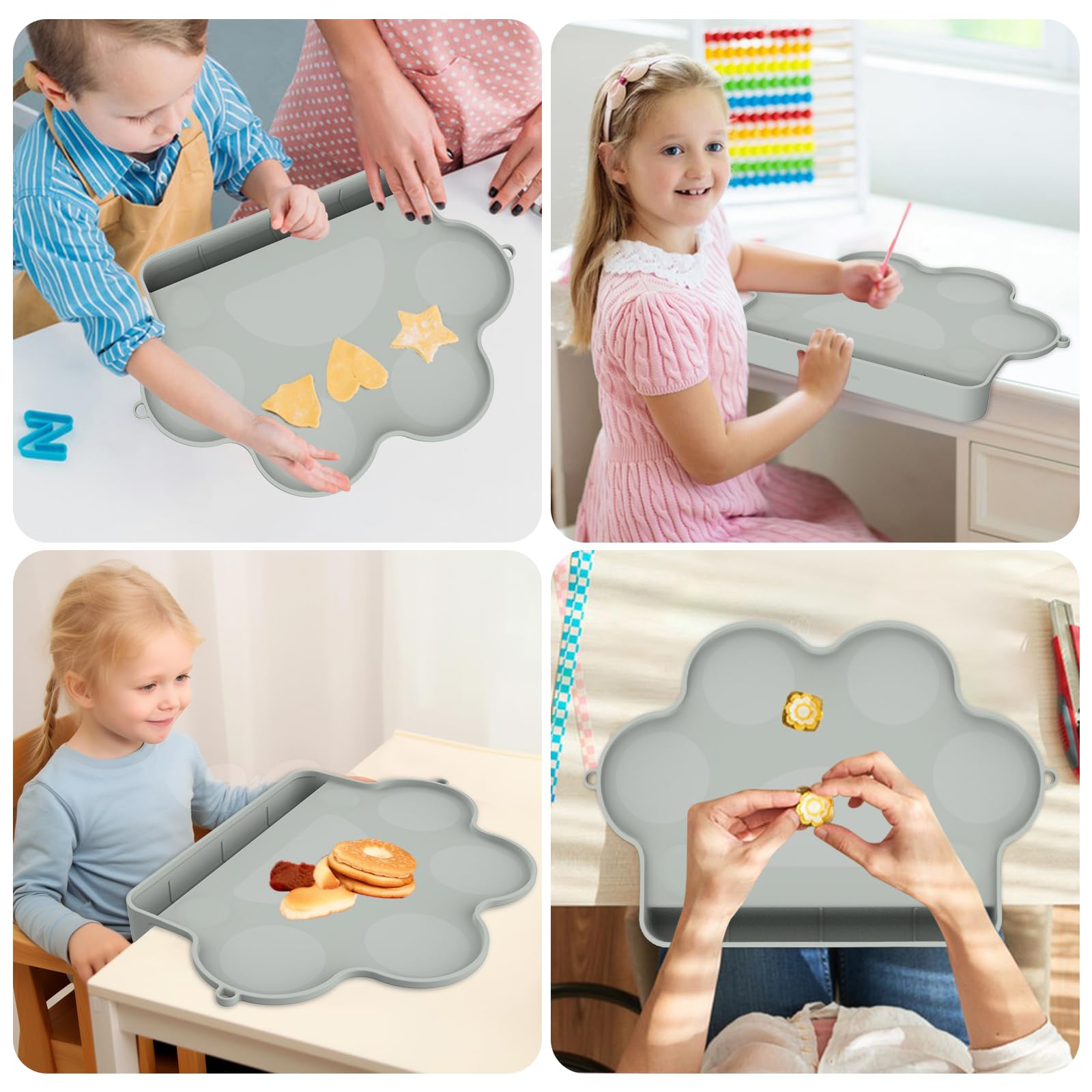 E1F1NN DOT easy-clean placemats wipe clean after meals.
