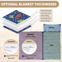 E1F1NN DOT nap mat blanket included provides cozy warmth during naps.
