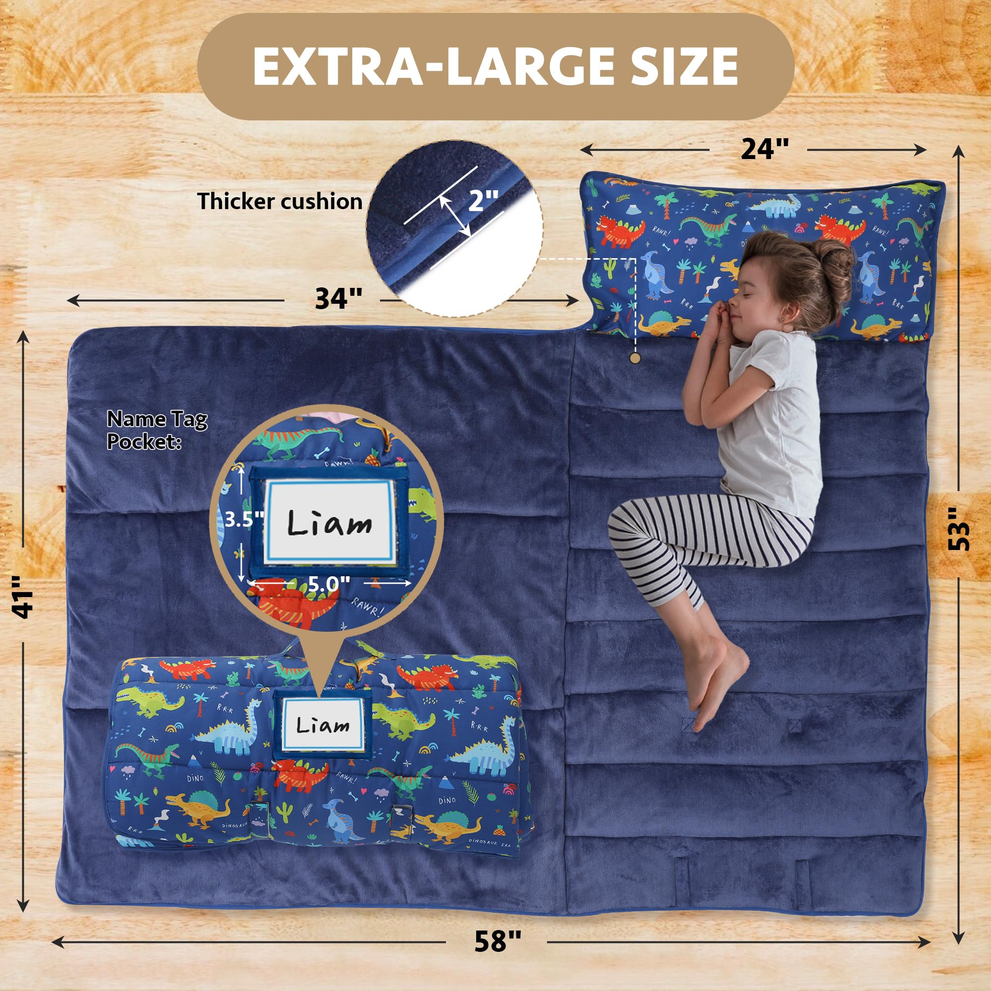 E1F1NN DOT nap mat machine-washable keeps colors vibrant after washes.
