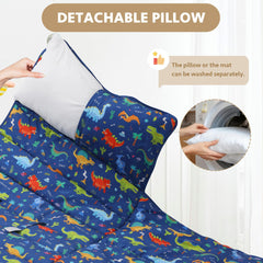 E1F1NN DOT nap mat detachable pillow enabling flexible use and easy cleaning.