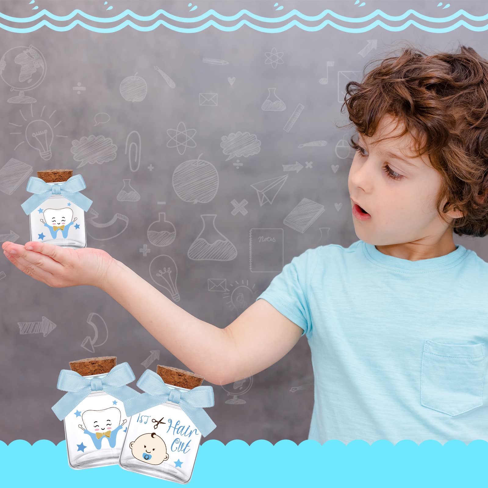 Eaasty blue boy-pattern keepsake box enhances nursery decor