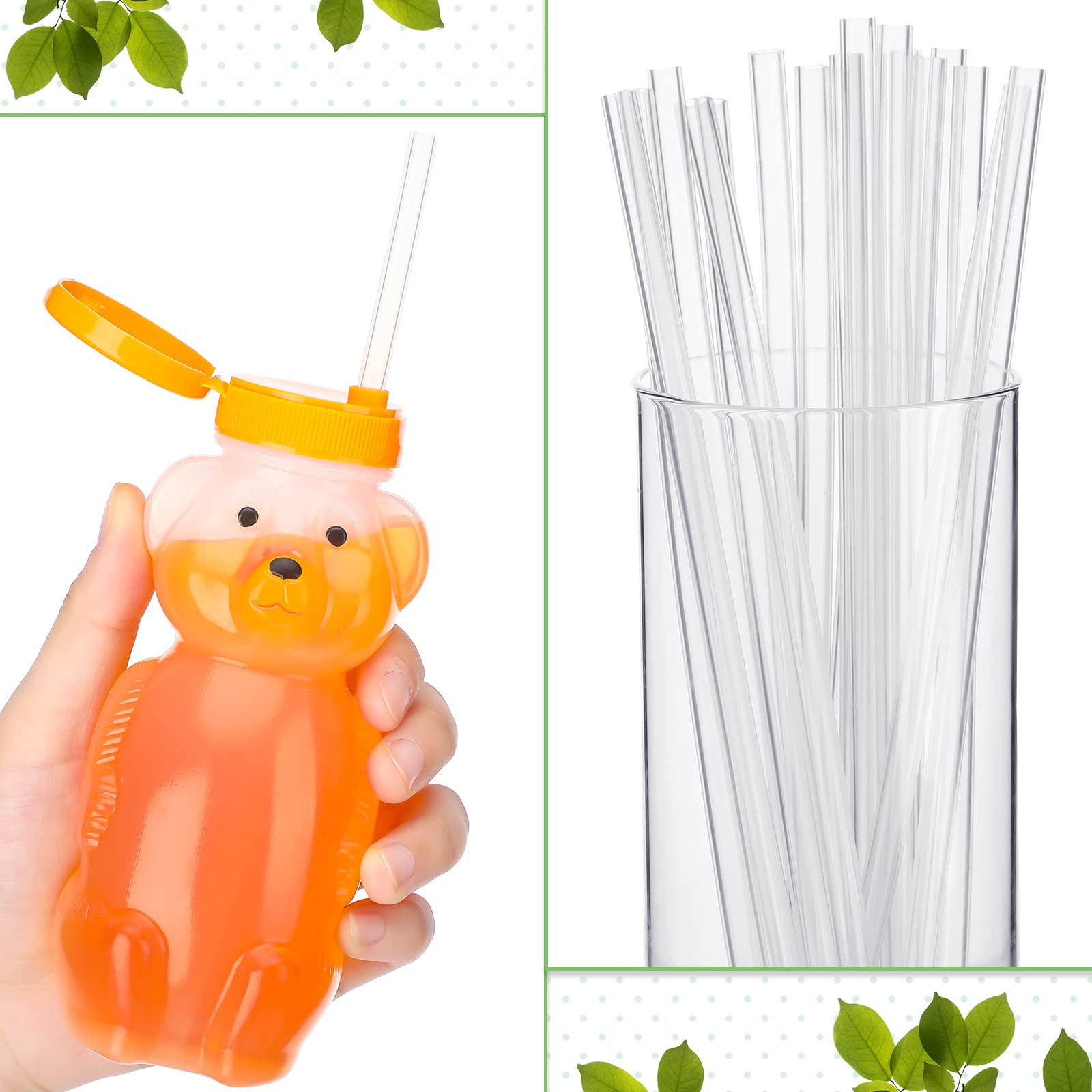 Eaasty honey bear straw packaging 20-piece replacement set for family sharing