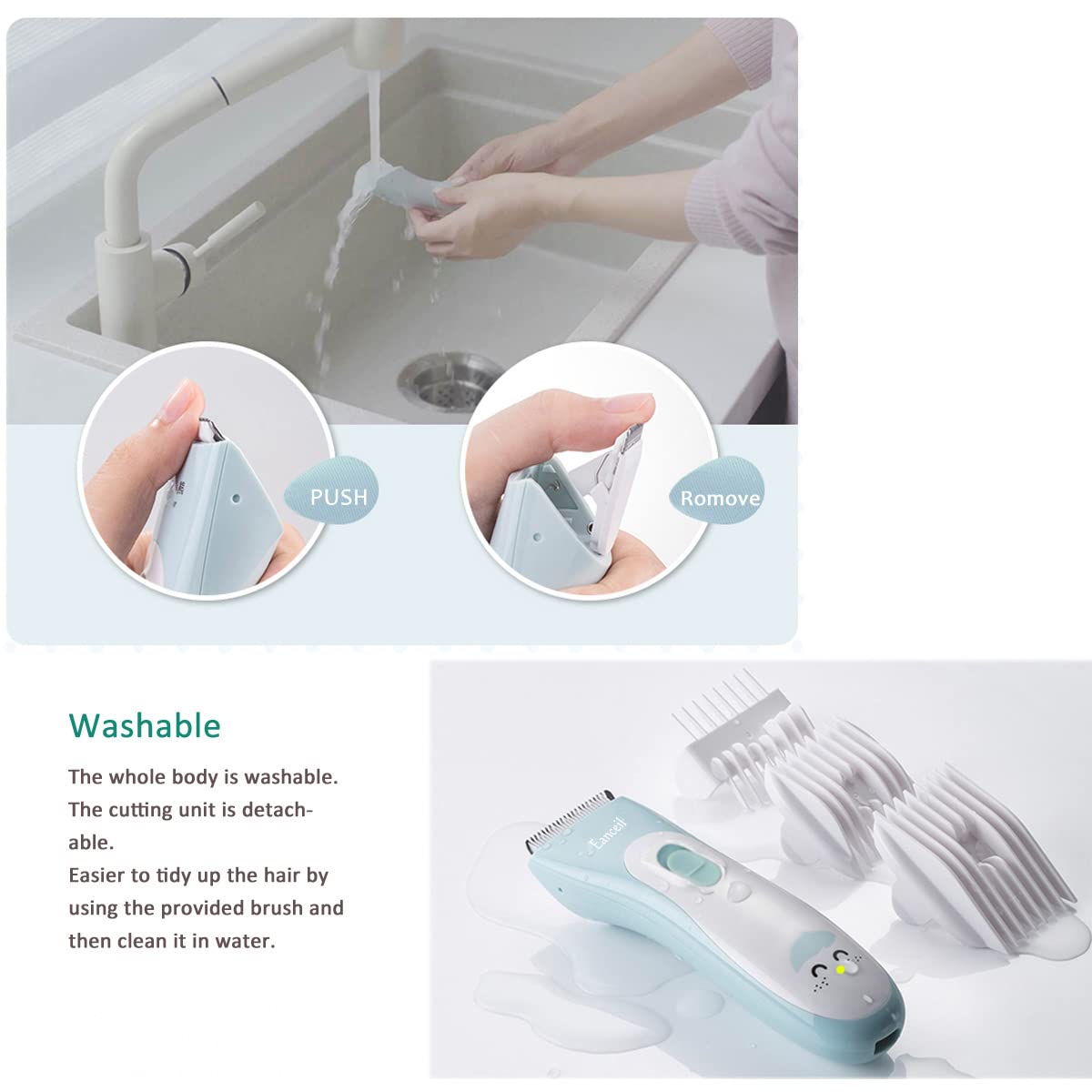 Eanceil cordless rechargeable design for flexible trimming.