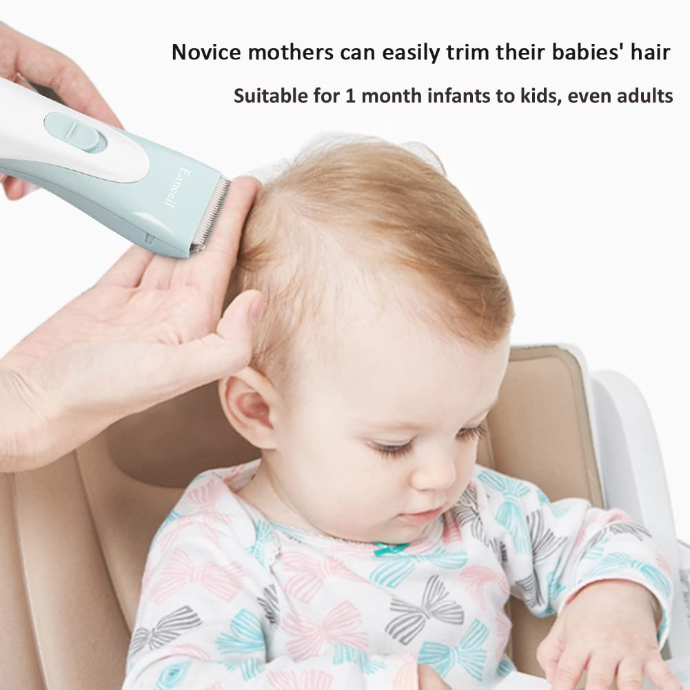 Eanceil Baby Hair Clippers round-cutting unit for safer edge.