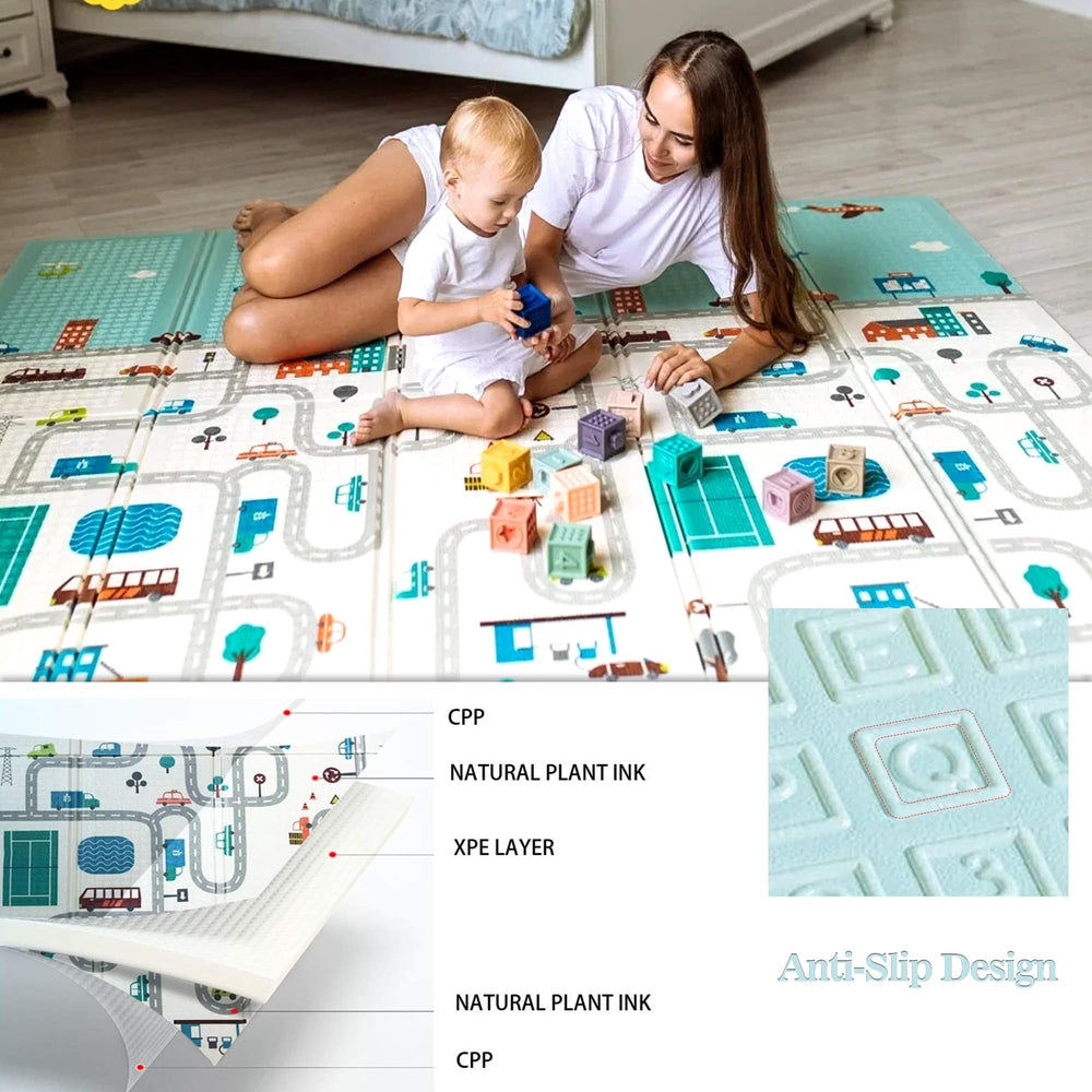 Eanpet baby play mat easy-clean surface simplifies post-play cleanup