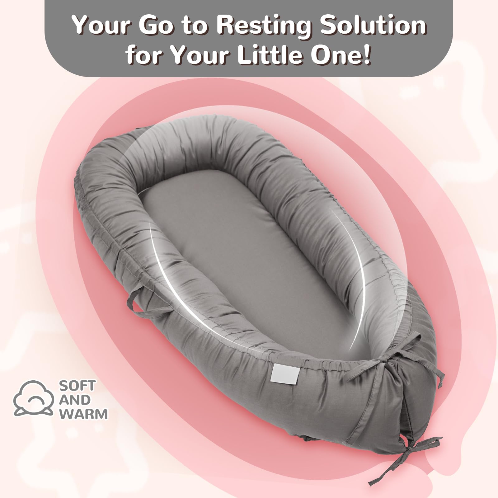 EAQ baby lounger double-sided cover offers versatile daily usability with reversible options