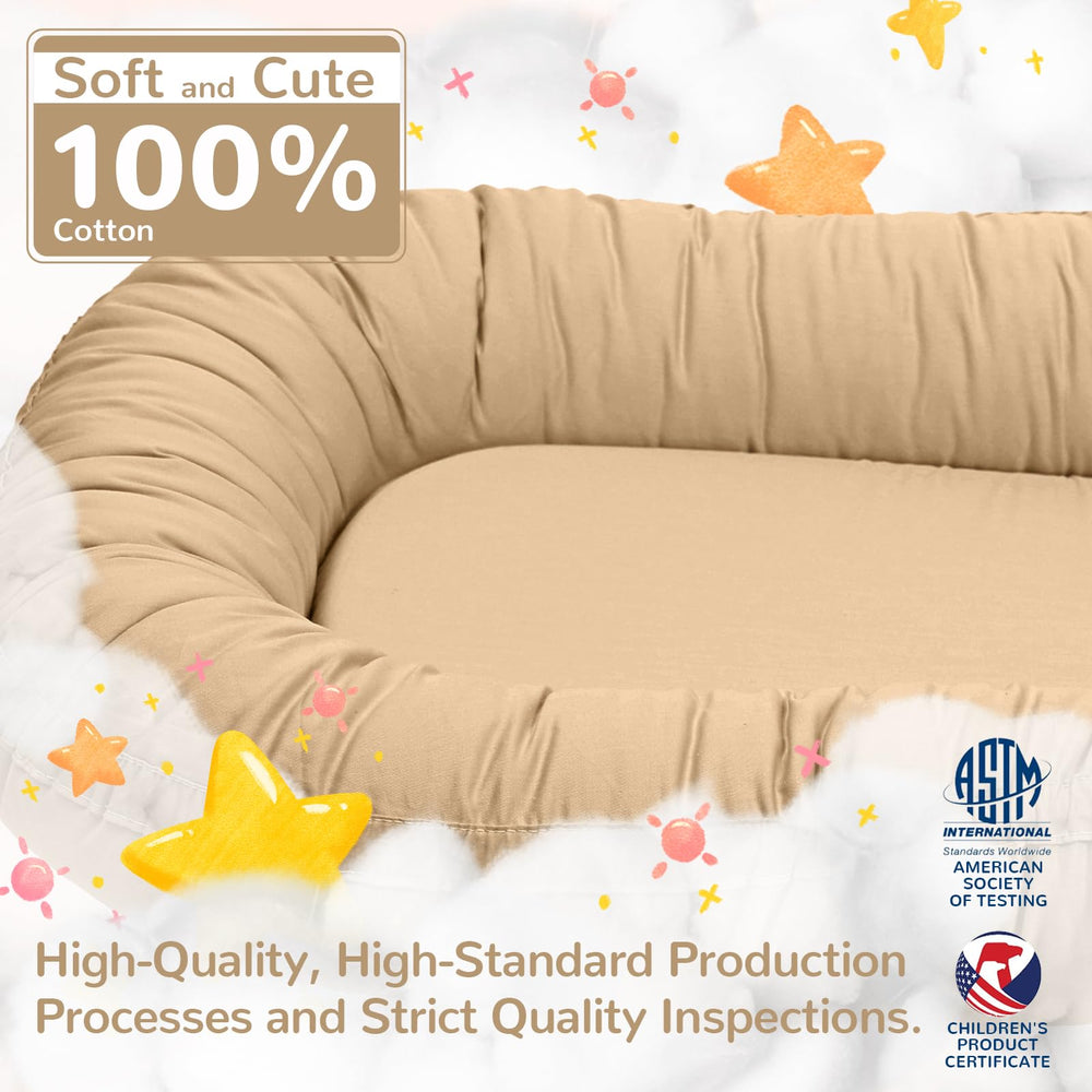 EAQ Baby Lounger thick mattress enhances comfort during rest or tummy time