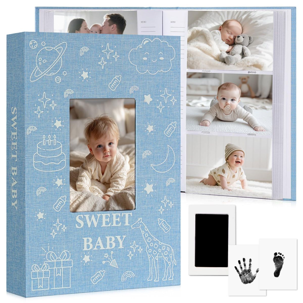 EARLY MINDS baby photo album front window for personalized keepsakes and easy access