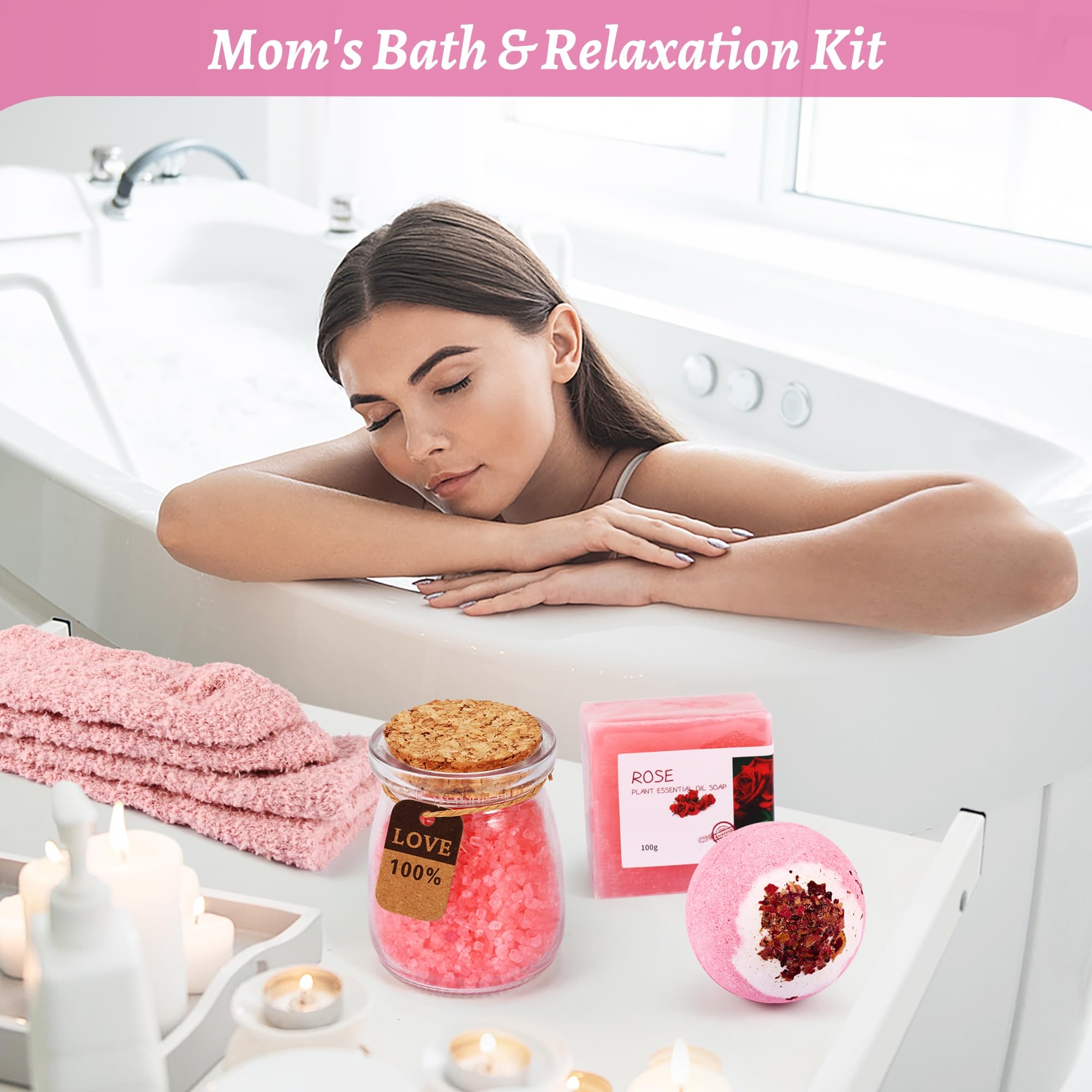 EARLY MINDS gift set cozy socks and glass cup for mom self-care