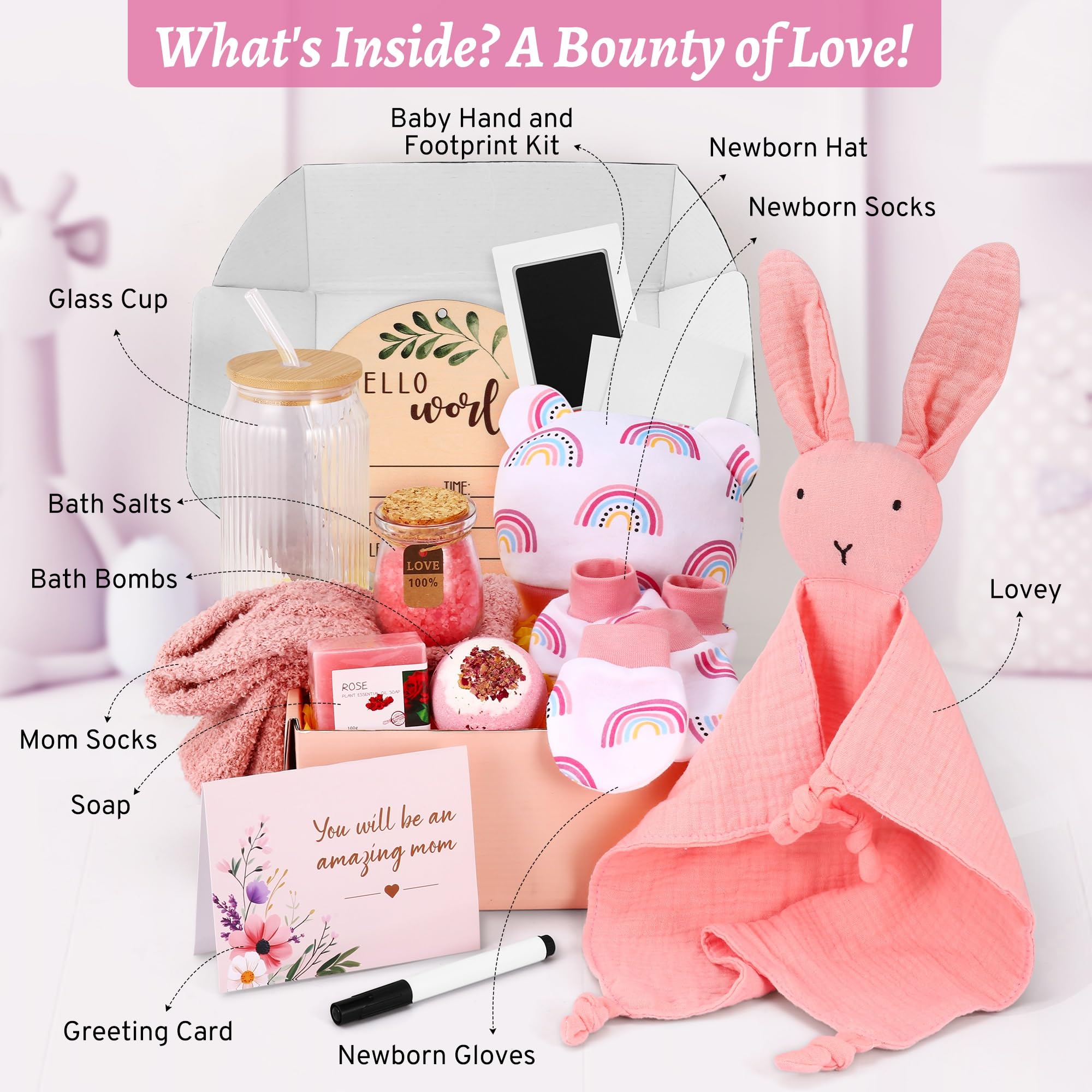 EARLY MINDS gift set soft baby essentials pink for cozy snuggles