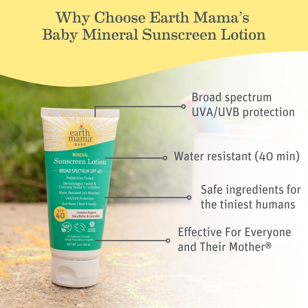 Earth Mama Baby Face Sunscreen Stick applying on skin edge