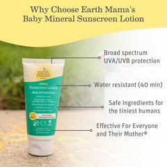 Earth Mama Baby Face Sunscreen Stick applying on skin edge