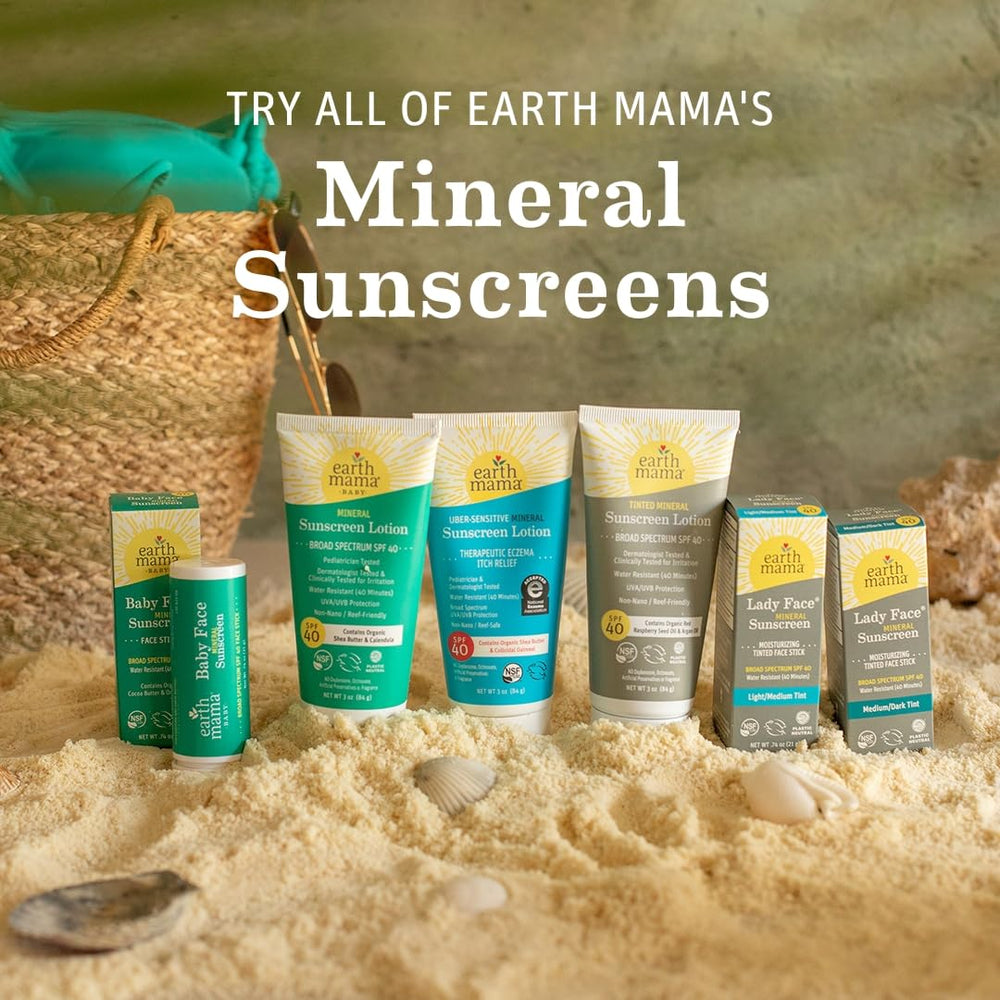 Earth Mama Baby Mineral Sunscreen Lotion 2-pack for family-ready sun protection
