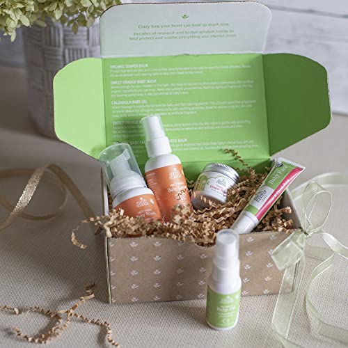 Earth Mama baby shower gift-ready presentation, beautifully arranged for new parent celebrations.
