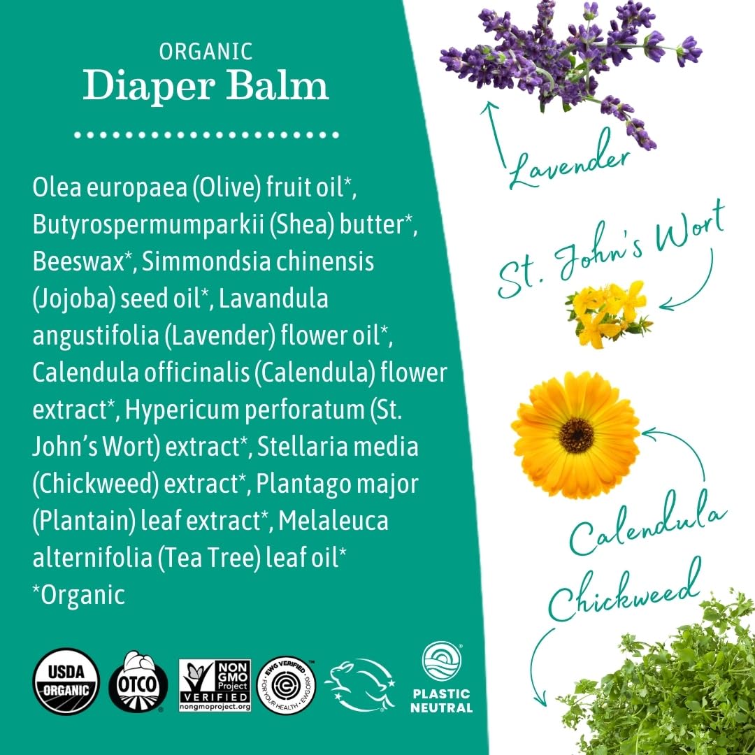 Earth Mama Diaper Balm cloth-diaper-friendly formula works with reusable diapers