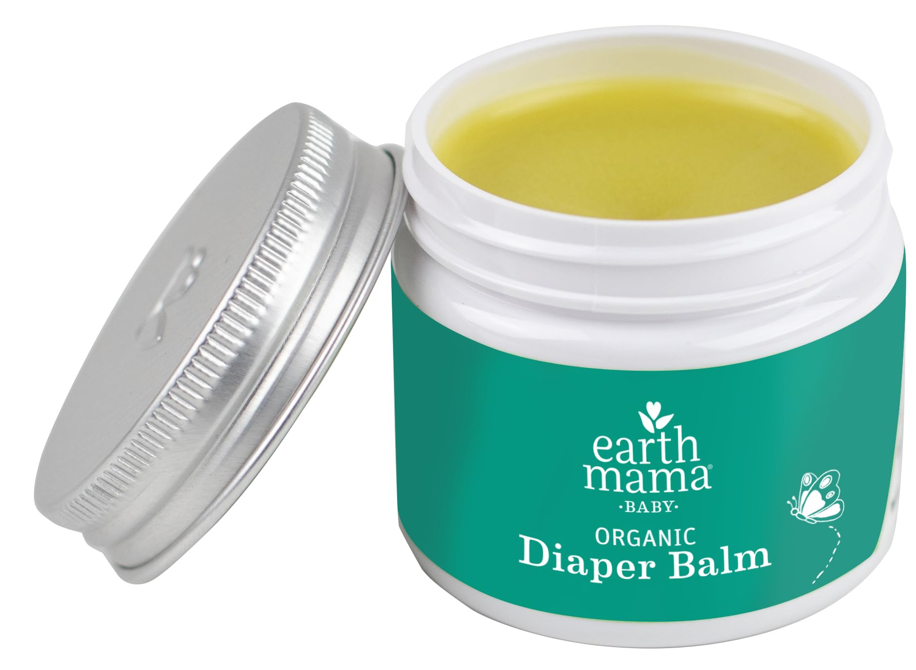 Earth Mama fragrance-free diaper balm bottle suitable for sensitive skin.