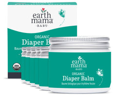 Earth Mama diaper balm pack-front image shows organic fragrance-free diaper cream for sensitive skin.
