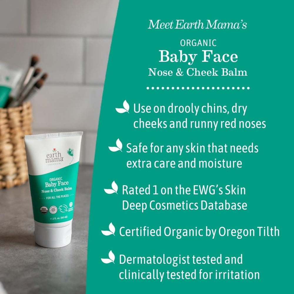 Earth Mama EWG Verified badge indicates low-hazard, family-friendly skincare.