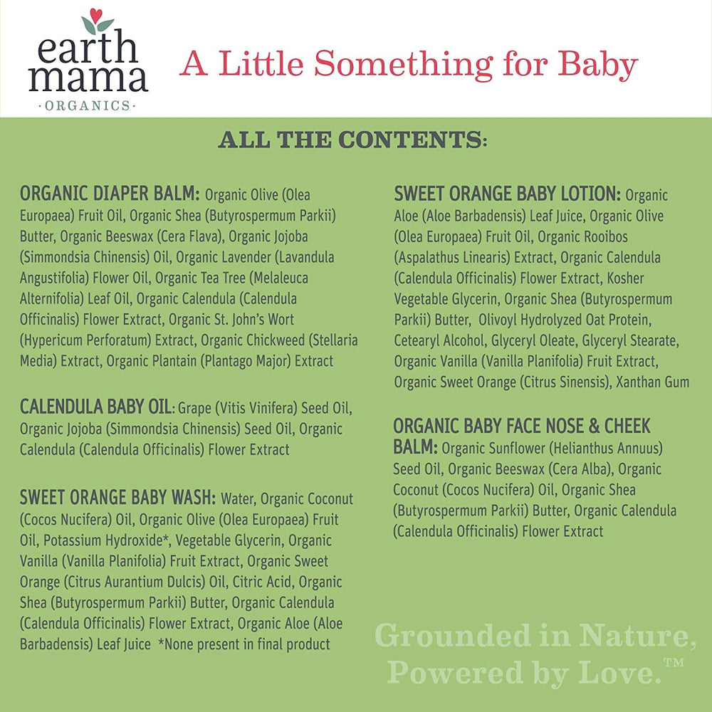 Earth Mama fragrance-free Calendula Oil close-up, pure herbal care for sensitive newborn skin.