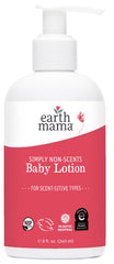 Earth Mama Simply Non-Scents Baby Lotion unscented bottle for gentle daily hydration
