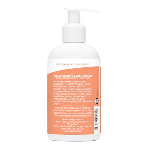 Earth Mama Sweet Orange Baby Lotion family-friendly product for gentle hydration.