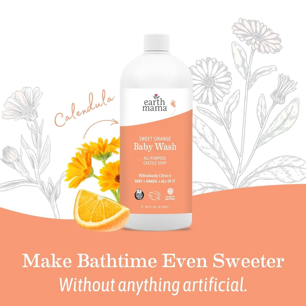 Earth Mama Sweet Orange Baby Wash DIY cleaner base idea for home tasks.