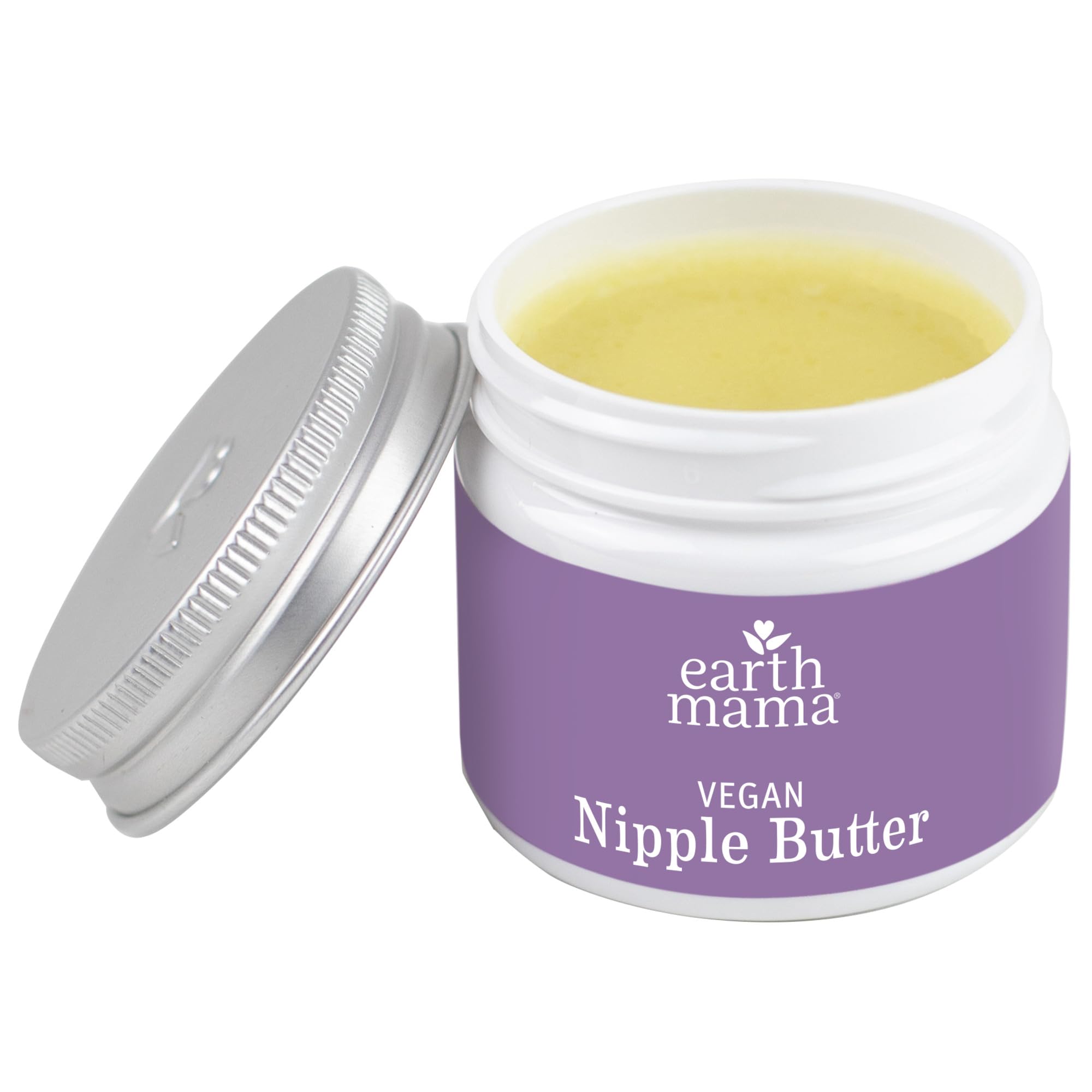 Earth Mama Vegan Nipple Butter lanolin-free label communicates clean formula