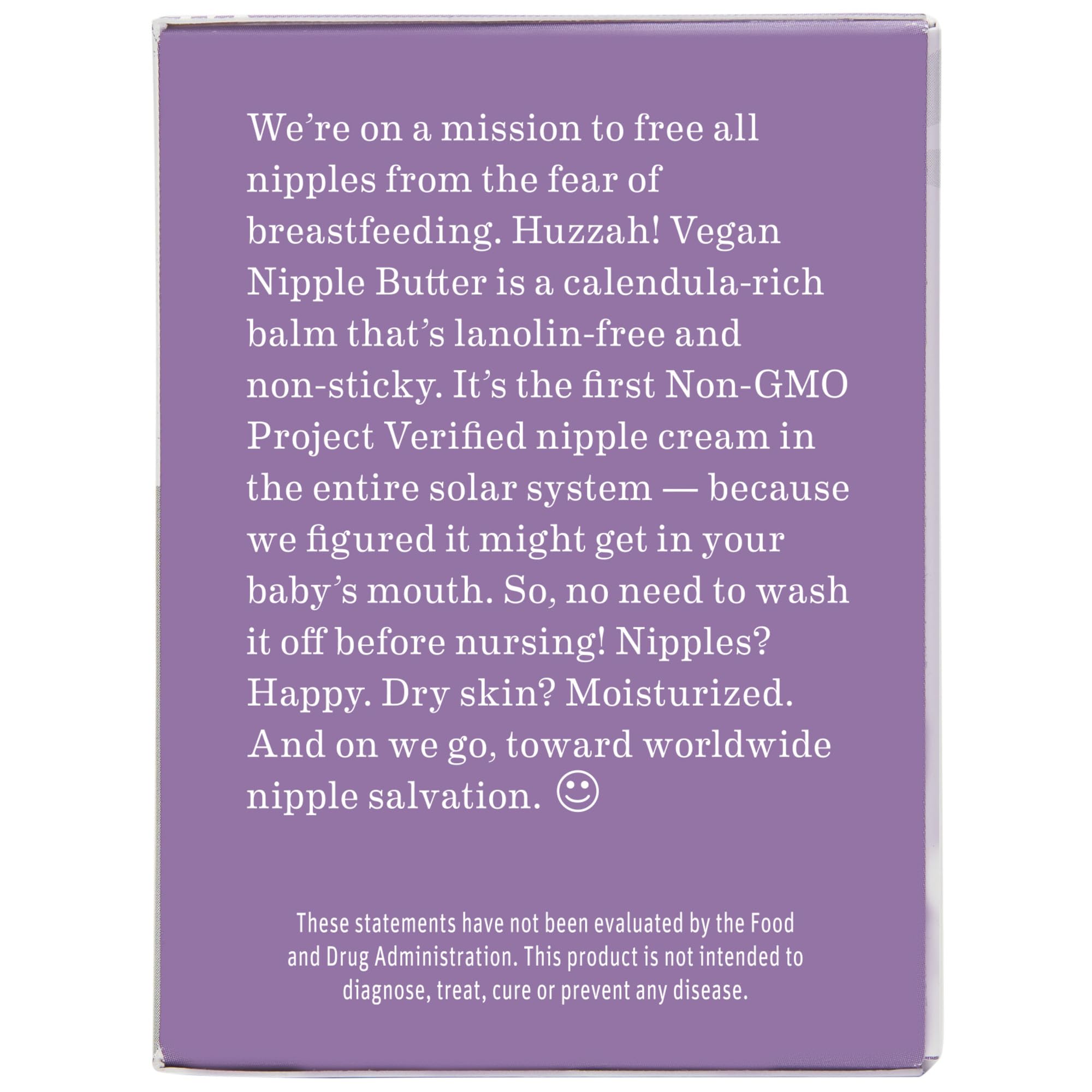 Earth Mama Vegan Nipple Butter non-GMO verified for breastfeeding safety