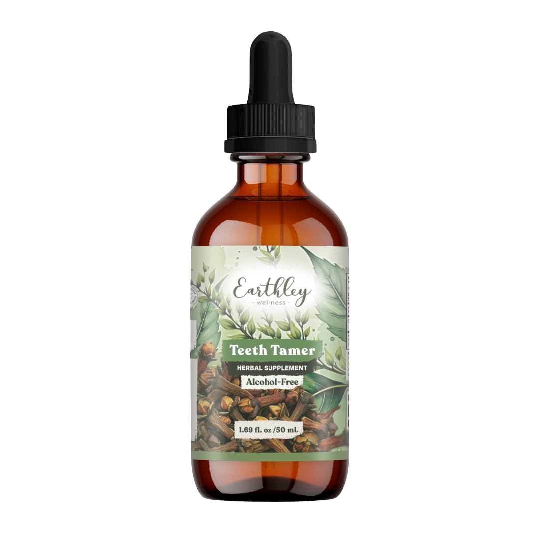 Earthley Wellness Teeth Tamer packaging ready for teething relief.