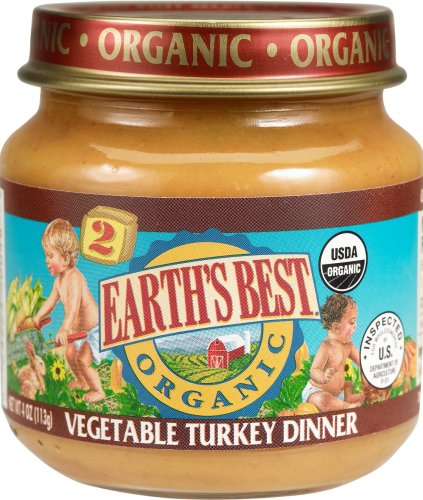 Earth's Best jar-spoon-ready meal image suggests ready-to-serve toddler-friendly nutrition.
