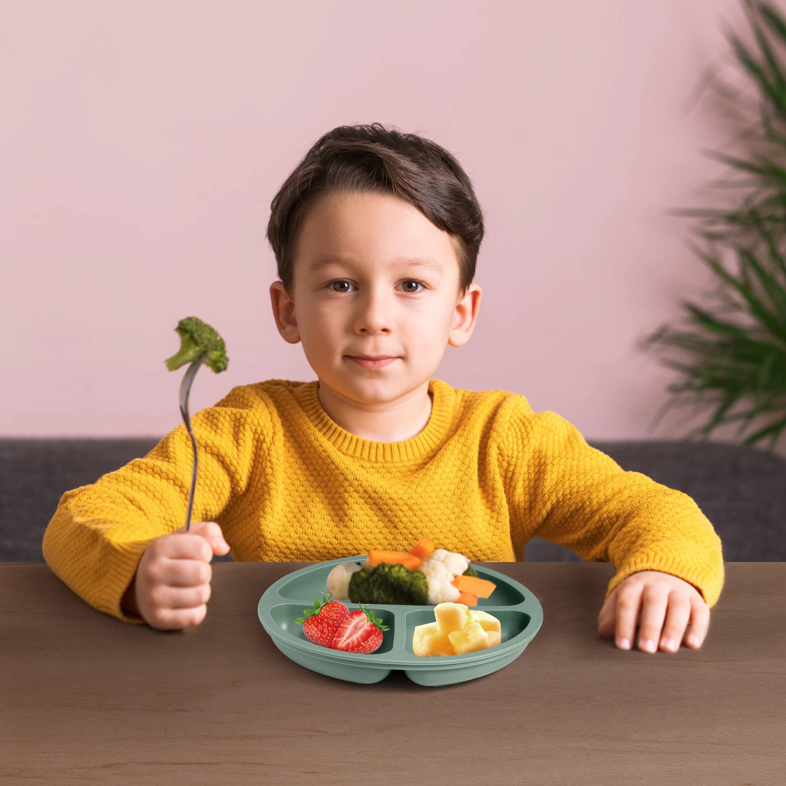 Eascrozn 100% silicone baby plates are safe and durable.