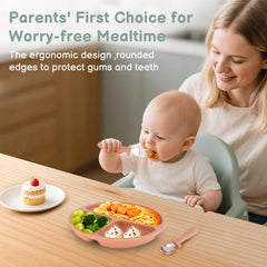 Eascrozn 18/8 stainless steel BPA-free construction emphasizes durable, safe toddler utensils.