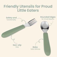 Eascrozn 18-8 stainless steel utensils offer durability and easy cleanup.