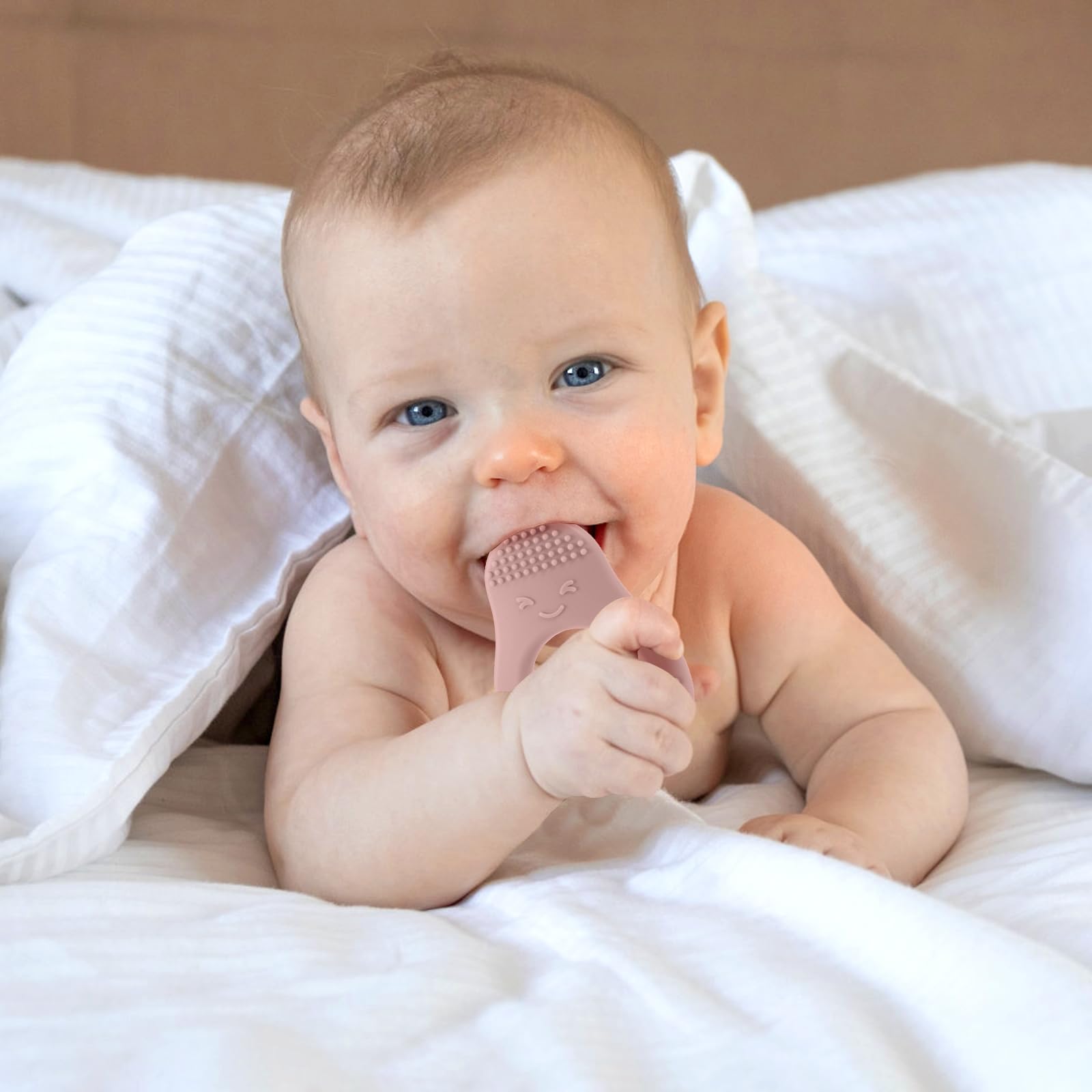 Eascrozn avocado teether easy grip ring for tiny hands
