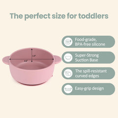 Eascrozn baby bowls curved-edges ease scooping for toddlers at mealtime