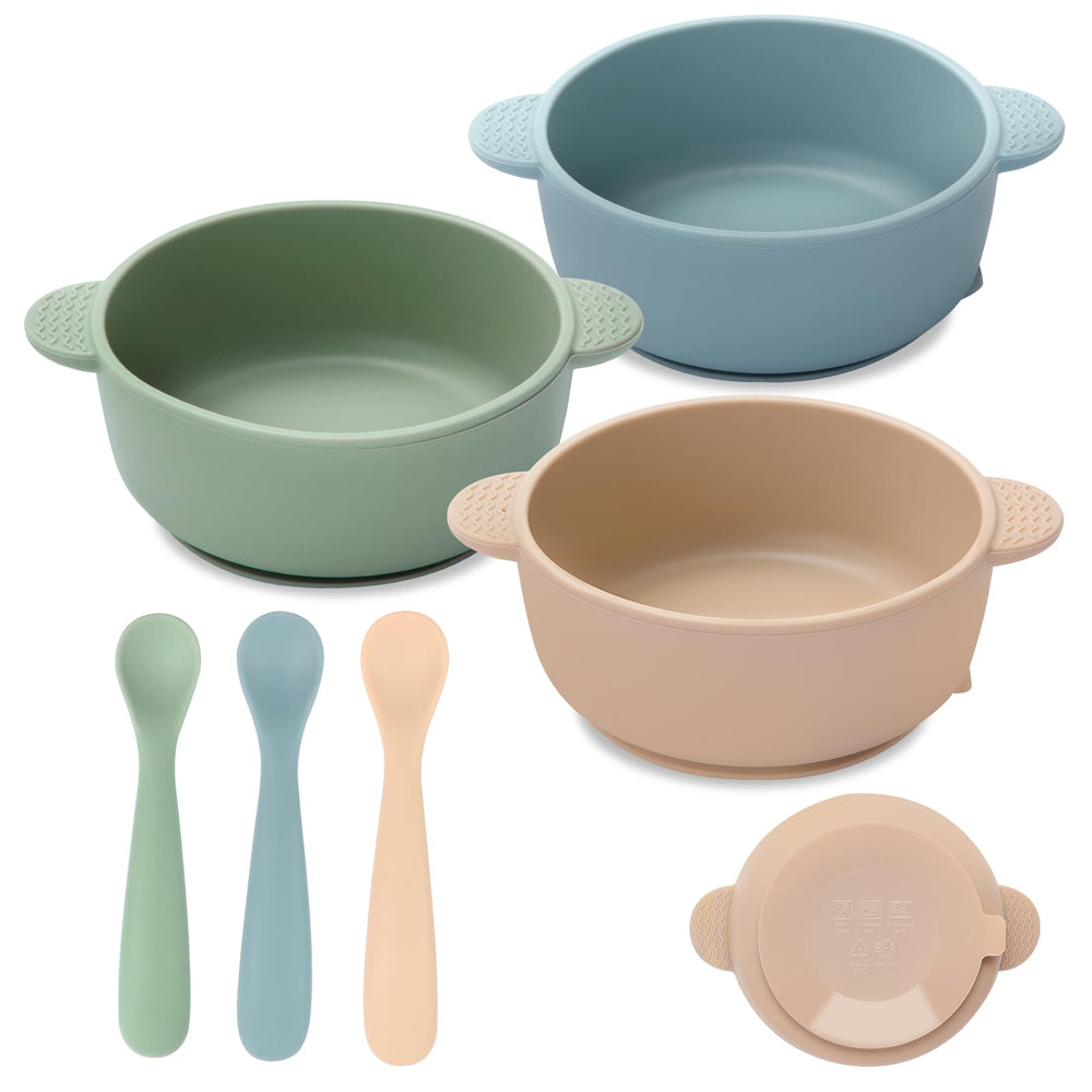 Eascrozn baby bowls set3 suction base for mess-free meals at home