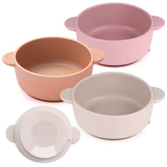 Eascrozn baby bowls with suction base prevent spills during self-feeding sessions