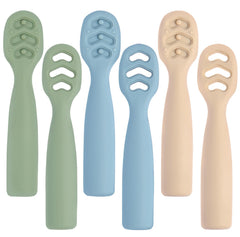 Eascrozn baby spoons stage-1-pureed-feeding for gentle puree feeding and teether comfort