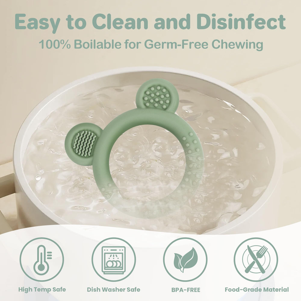 Eascrozn multisensory teether massages gums and supports exploration