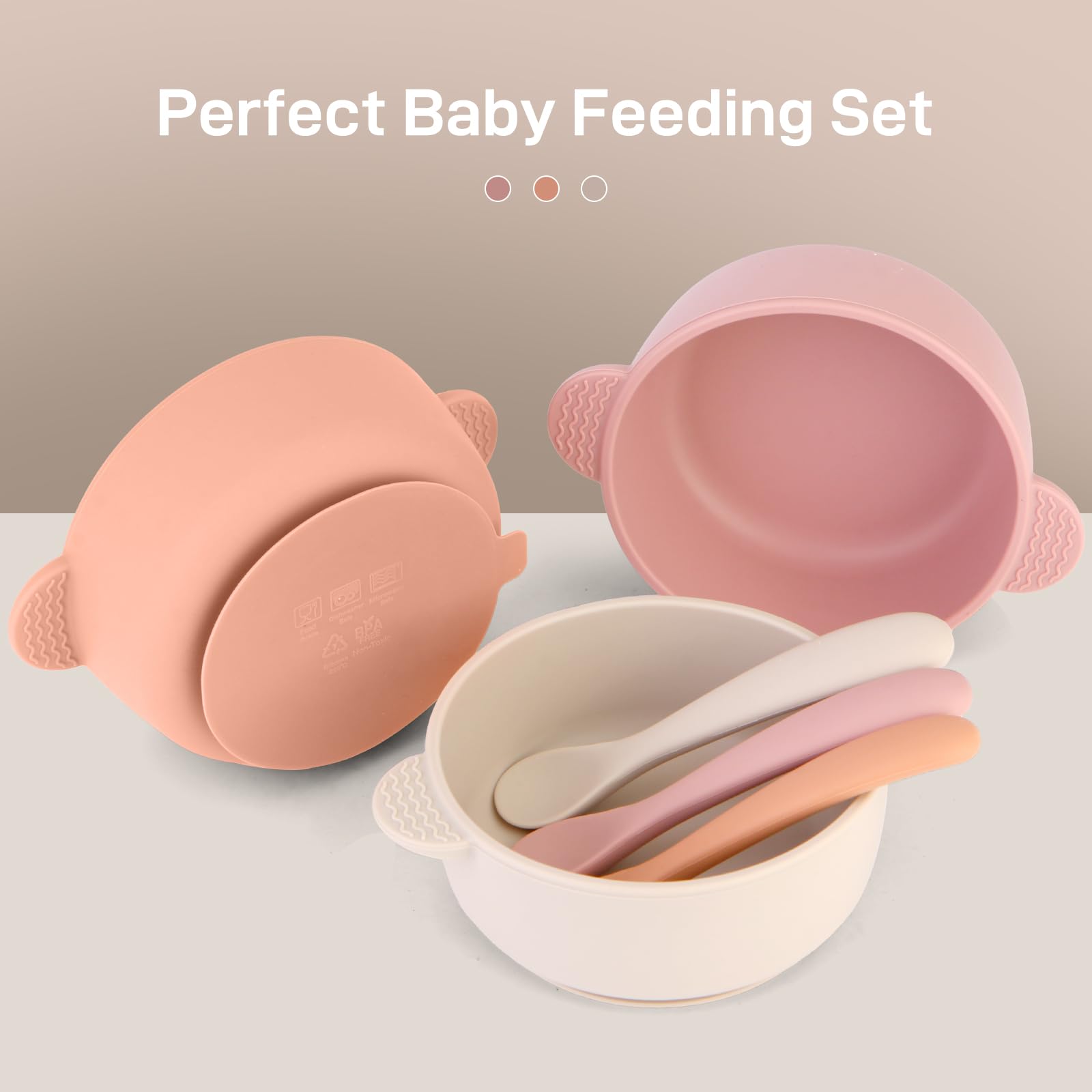 Eascrozn bowls with ergonomic rims for easy scooping