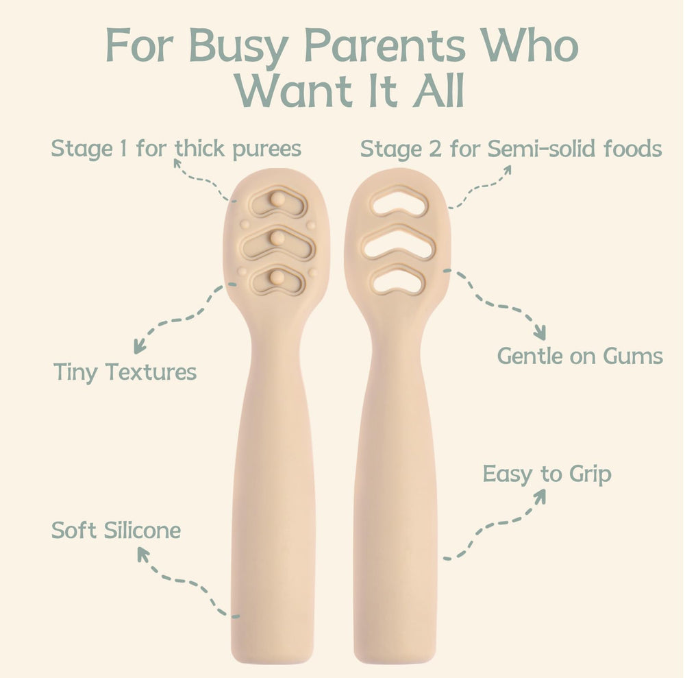 Eascrozn BPA-free silicone spoons are soft, durable, and easy to sterilize