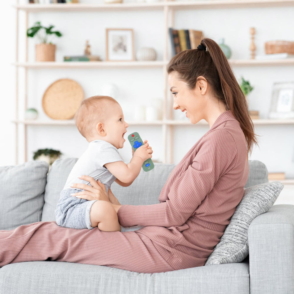 Eascrozn dishwasher-safe teether for easy cleaning after meals.