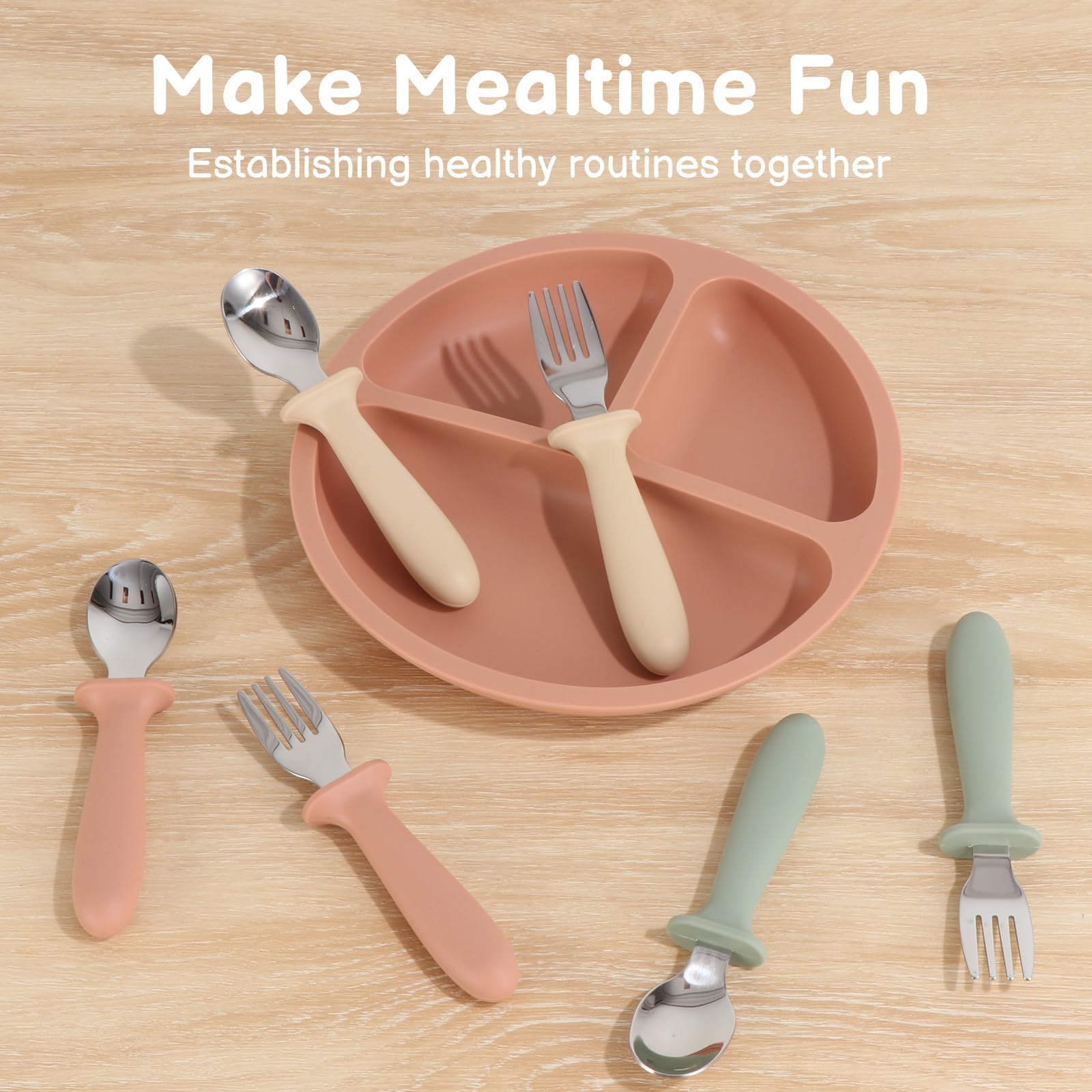 Eascrozn dishwasher-safe utensils for quick cleanup after meals.